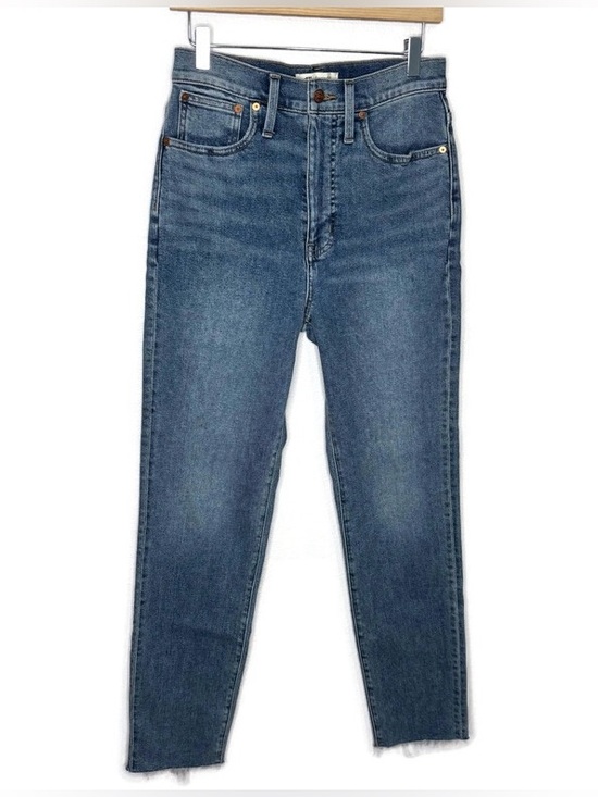 Madewell Denim - Madewell The Mom Jean Size 27 Tall Super High Waisted Raw Hem